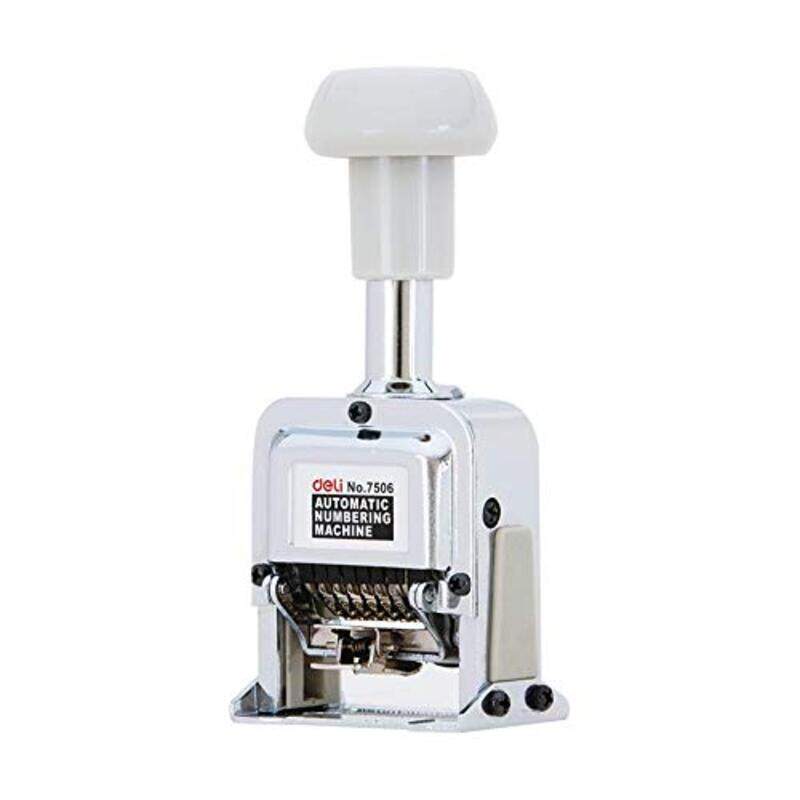 Deli Steel Numbering Machine, E7506, White