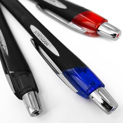 Uniball 5-Piece Jetstream Retractable Rollerball Pen, 1.0mm, SXN-210, Black/Blue/Red