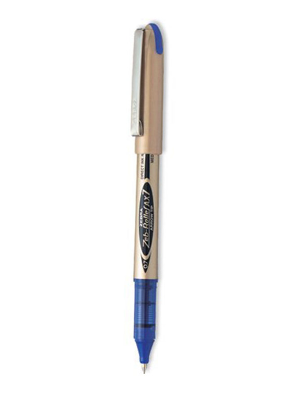 Zebra 10-Piece Liquid Ink AX7 Roller Ball Pen Set, 0.7mm, 102356, Blue