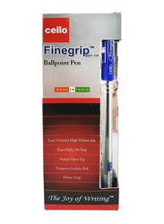 Cello 12-Piece Fine Grip Pen Set, 0.7mm, Blue