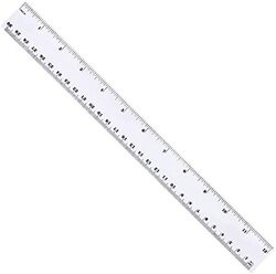 Needary-AE 3-Piece Organic Plastic Ruler, Clear