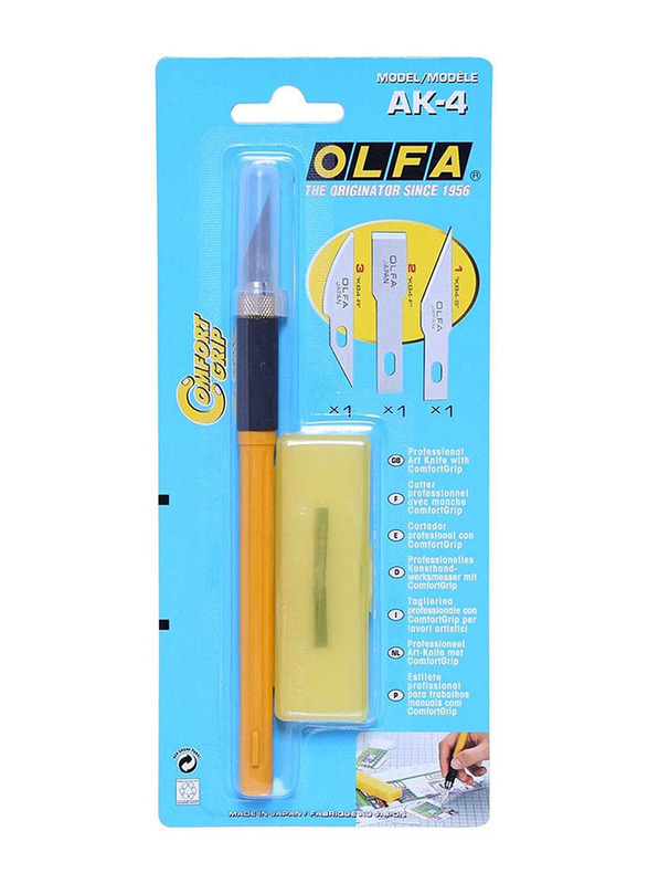 Olfa AK-4 Professional Art Cutter Knife, Yellow