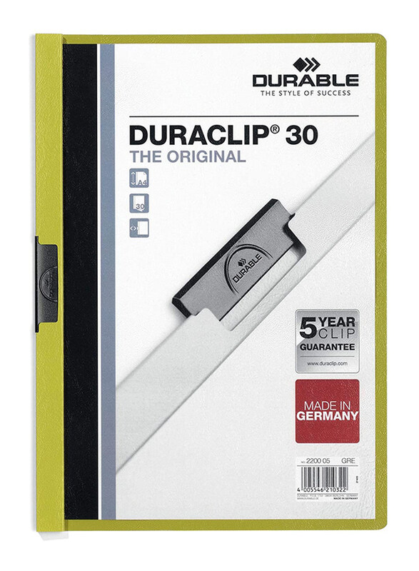 

Durable DUPG2200-05 Duraclip File, A4 Size, Green