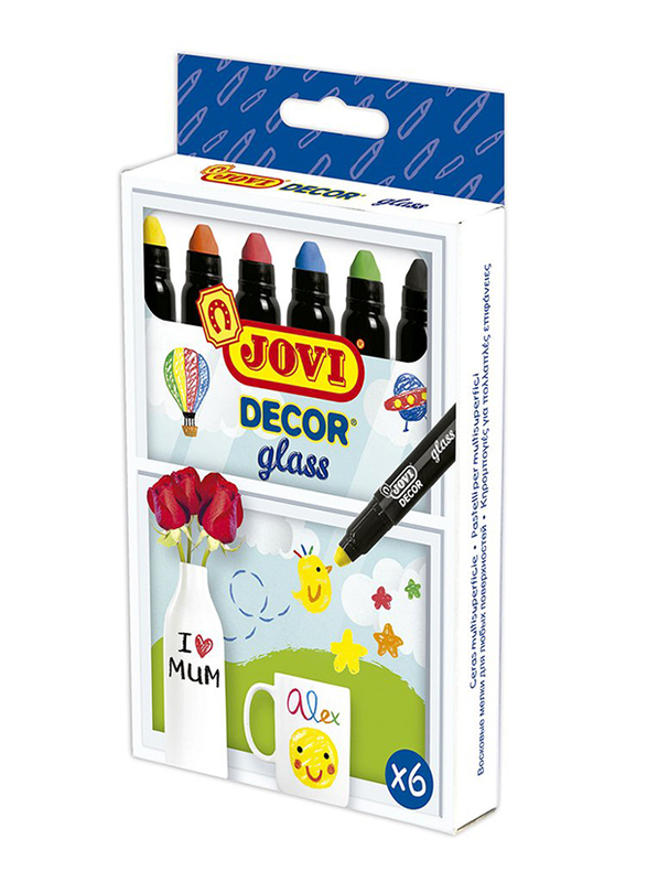 Jovi Wax Crayons, 6 Piece, Multicolor