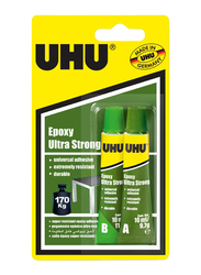 UHU Extra Strong Epoxy Glue, 2 x10ml, Yellow/Green