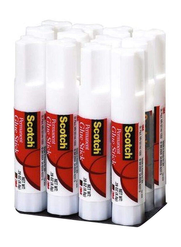 Scotch 3M Glue Stick, 20g x 12 Pieces, White