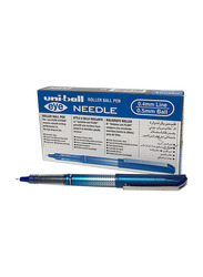 Uniball 12-Piece UB-185S Eye Needle Rollerball Pen Set, 0.5mm, Blue