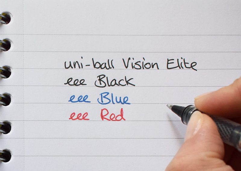 Uniball 12-Piece UB-200 Vision Elite Medium Rollerball Pen, 0.8mm, Blue