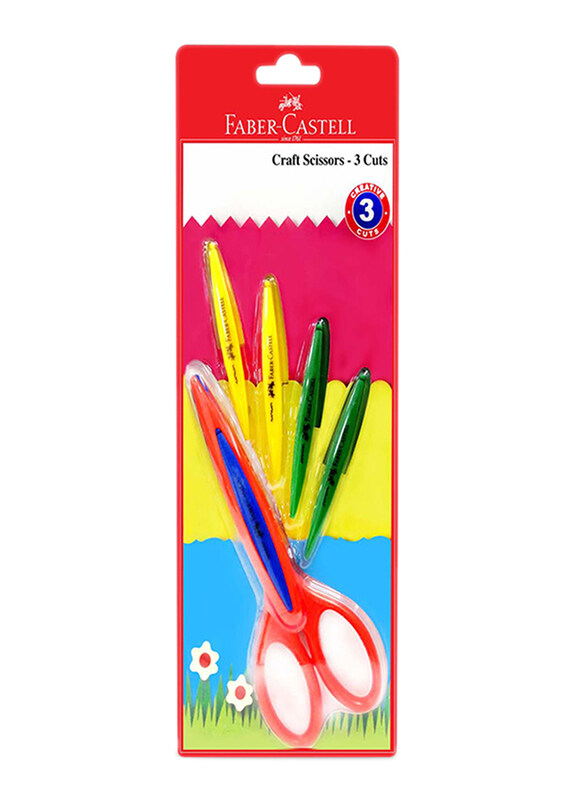 

Faber-Castell Craft Scissor with 3 Creative Cuts In A Blister, 170301, Assorted