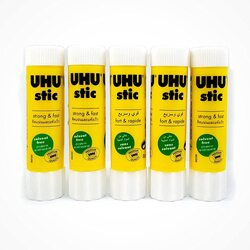 UHU 4-Piece Glue Magic Sticks Mit, 8.2g, 45275-5, Yellow
