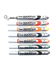Pentel 12-Piece Maxiflo Green Label Chisel Tip Whiteboard Marker, Multicolor
