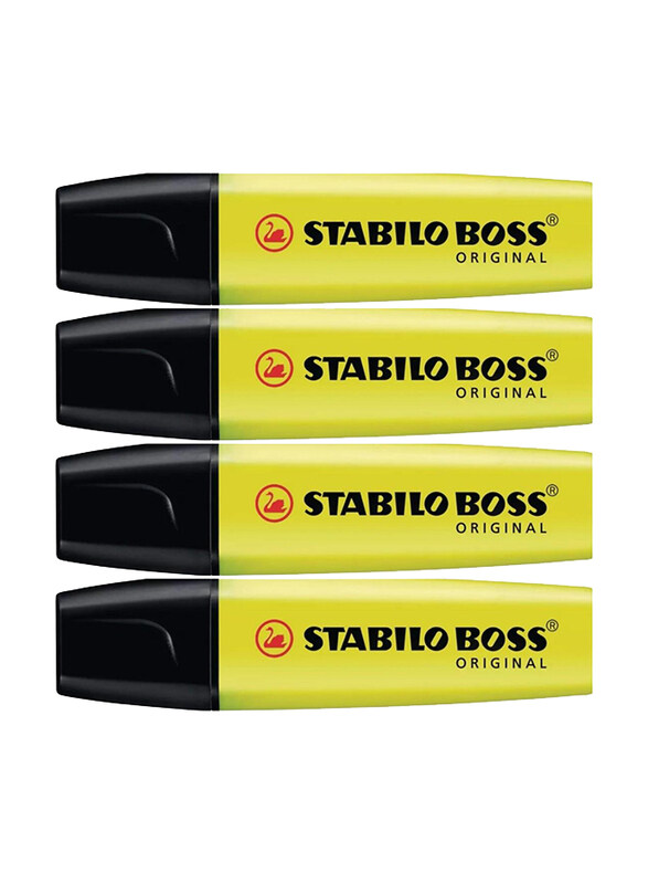 

Stabilo 4 Piece Boss Highlighter Set, SST-70-4-24, Yellow