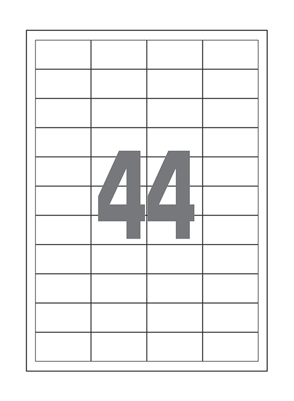 سوركس ملصقات ذاتية اللصق عالمية 148025 ، 100 ورقة ، مقاس A4 ، ابيض