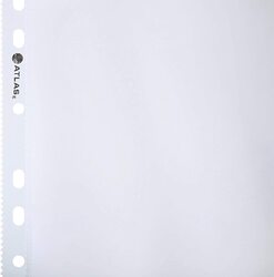 Atlas RBI009 File Pockets with 11 Holes, Clear