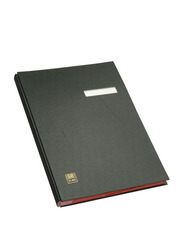 Elba 41403 Signature Book, 20 Compartments, PVC Cover, Black