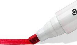 Staedtler Lumocolor Whiteboard Marker Chisel Tip, 351-2, Red