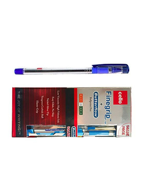 Cello 12-Piece Ballpoint Pen Set, 0.7mm, Blue