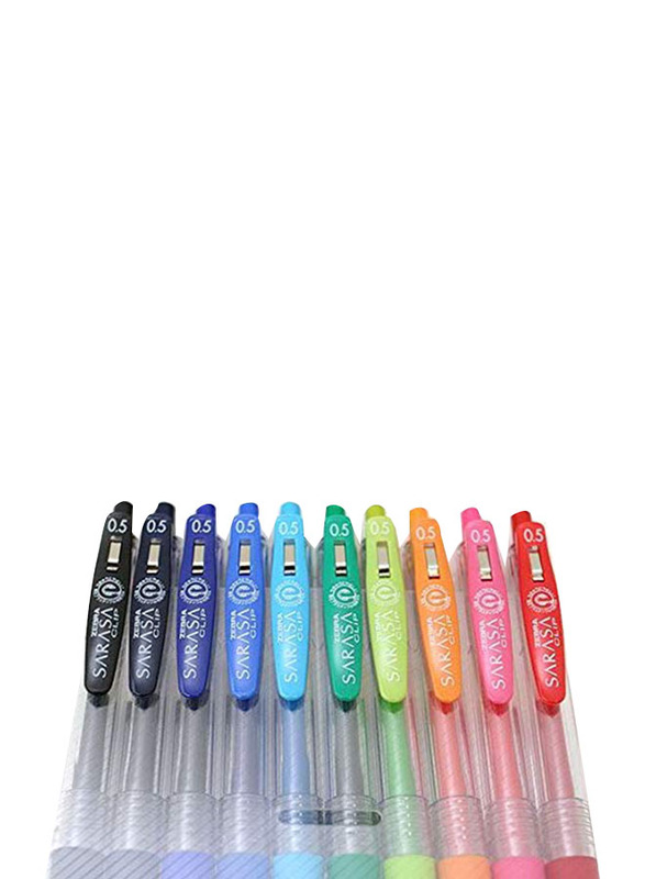 Zebra 10-Piece Ballpoint Pen Set, Multicolour