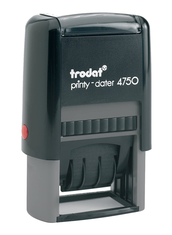 Quick Office Trodat Printy 4750 Self-Inking Dater Paid Stamp, Black