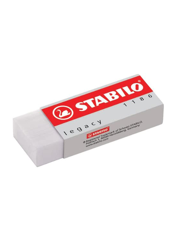Stabilo 20-Piece Legacy Large Plastic Rubber Erasers, White