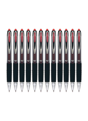 Uniball 12-Piece Signo 207 Gel Retractable Fine Rollerball Pen Set, 0.7mm, 704527, Red