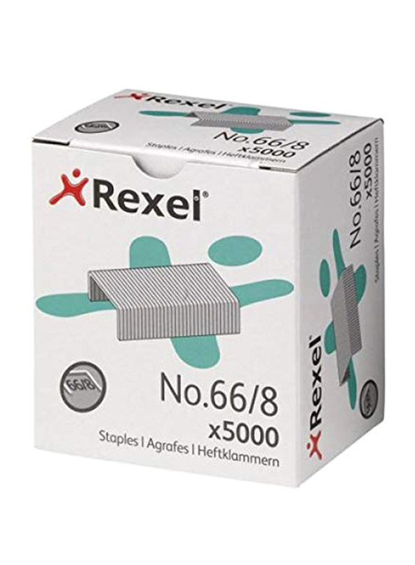 Rexel No 66/8 Stapler Pin, Silver