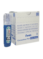 Pentel 12-Piece Micro Correct Correction Fluid Pen Set, PE-ZL31-W, White