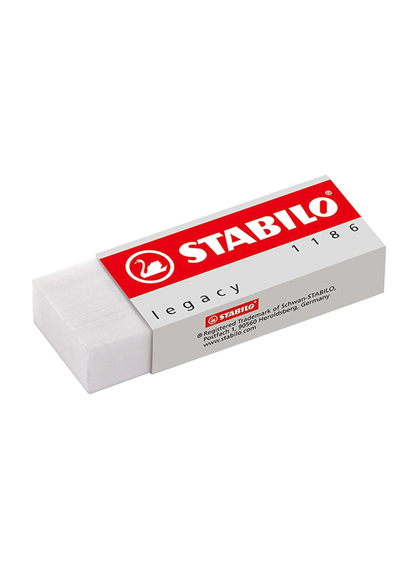 Stabilo 6-Piece Legacy 1186 Eraser, White