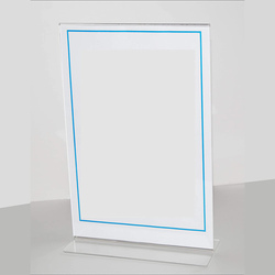Generic Menu Stand of Menu Holder, A4 size, 10 Pieces, 21 x 29.7 cm, Clear