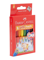 Faber-Castell 8-Piece Jumbo Color Pencil Set, Multicolor