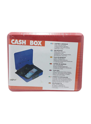 Unistar 12-inch Cash Box with Handle, Red