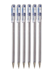 Pentel 6-Piece Superb Ballpoint Pen Set, 0.7mm, Blue