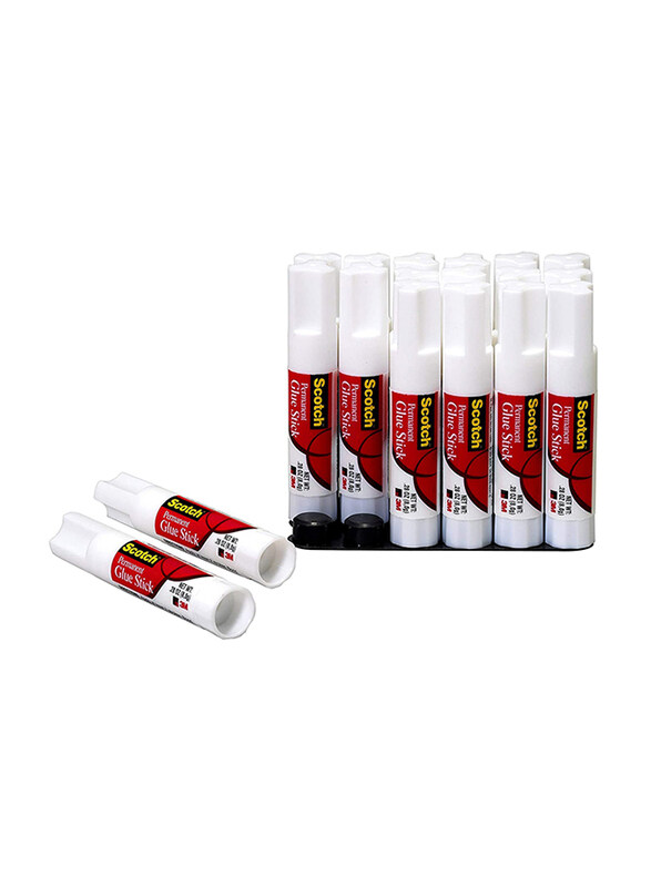 

Scotch 600818 Permanent White Glue Stick, 18 Pieces x 8gm, White