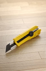 KDS Job Boss Pro Extra Heavy-Duty Utility Knife, 25mm x 0.7mm, H-12YE, Yellow