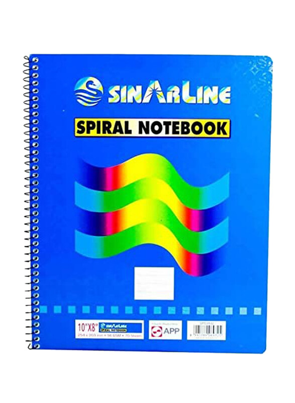 

SinarLine Spiral Pads, 10 x 8 inches, 70 Sheets, White