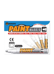 Mungyo 10-Piece Paint Marker Set, White