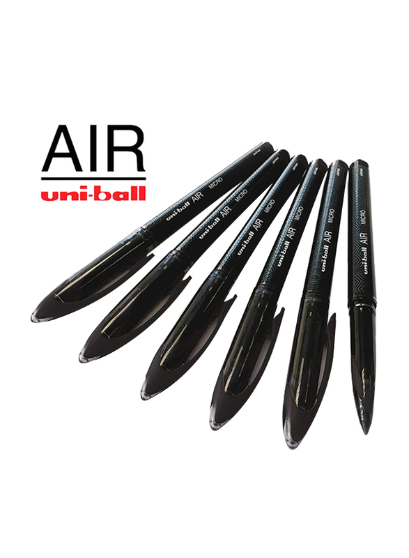 Uniball 12-Piece Air Micro UBA-188-M Fine Rollerball Pen, 0.5mm, Black