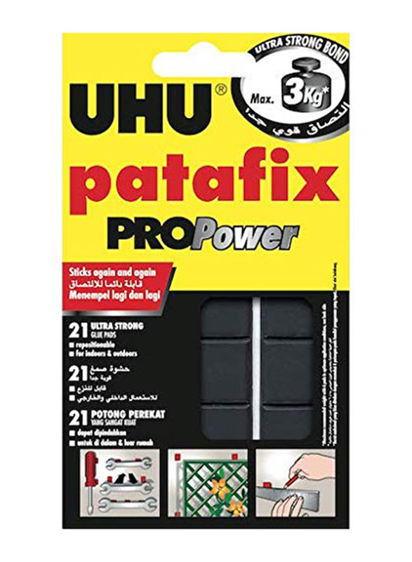 UHU 40790 Patafix Propower Pads, Black