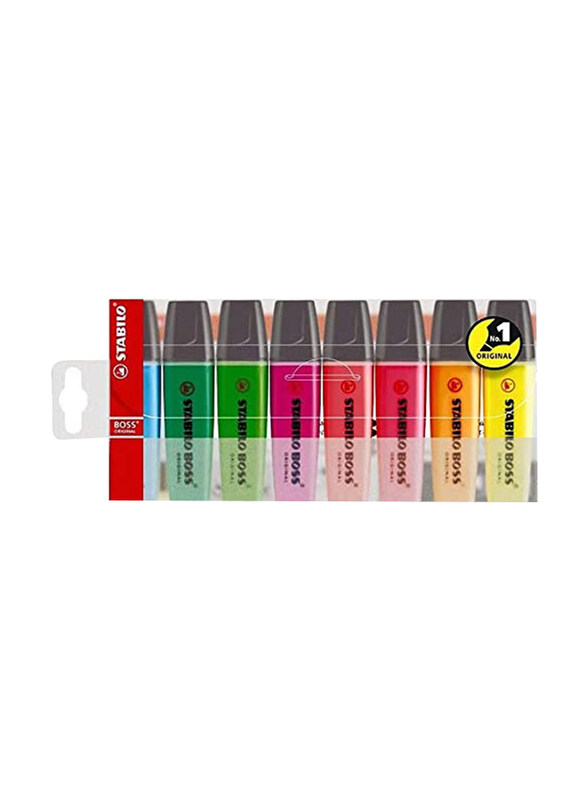 

Stabilo 8-Piece Boss Color Highlighter Set, 70-8-0, Multicolour