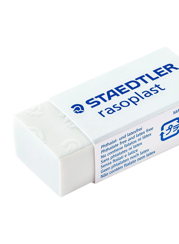 Staedtler 30-Pieces Raso Plastic Eraser Box, 526 B30 VE, White