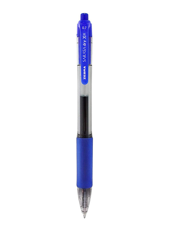 

Zebra 12-Piece Sarasa Rapid Dry Ink Gel Retractable Clip Pen, 0.7mm, Blue