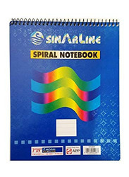 Sinarline Spiral Notebook, 7 x 9 inch, 6 x 70 Sheets, Blue