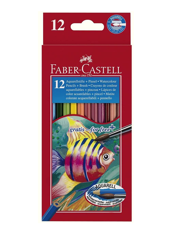 Faber-Castell 24-Piece Watercolour Pencil Set, Multicolour