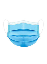 Mask 3-Layer Antibacterial Ear Hook Disposable Masks, Blue, 50-Pieces