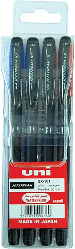 

Uniball 4-Piece Jetstream Ballpoint Pen Set, 1.0mm, MI-SX101-04C, Black