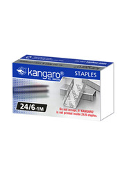 Kangaro 24/6 Staple Pins, 1mm, 1000 Pieces, Silver