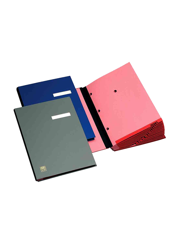 Elba Signature Book, 20 Compartments, PVC Cover, Multicolor