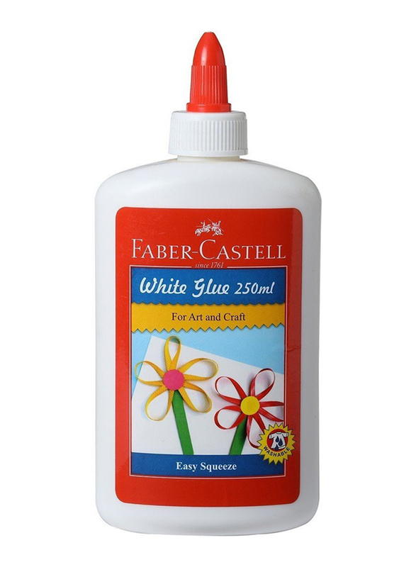 Faber-Castell 220250 Glue, 250ml, White/Red