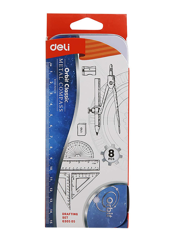 Deli Eg30505 Ergonomic Handle Head Compass, Multicolor