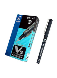 Pilot 12-Piece BX-V5 Hi-Tecpoint Rollerball Pen Set, 0.5mm, Black